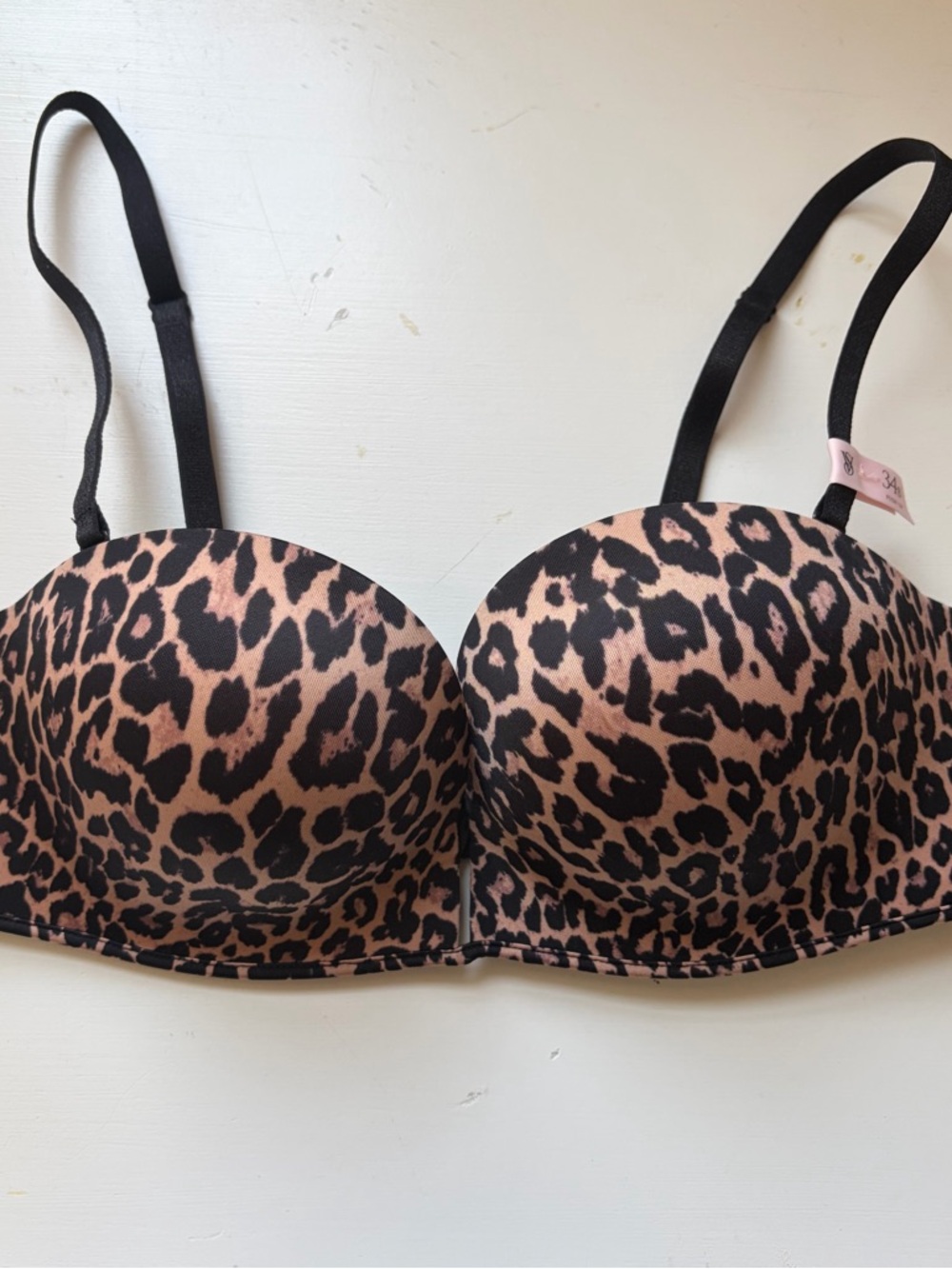 Victorias Secret Leopard Cheetah Print Push Up Bra Size 34 B